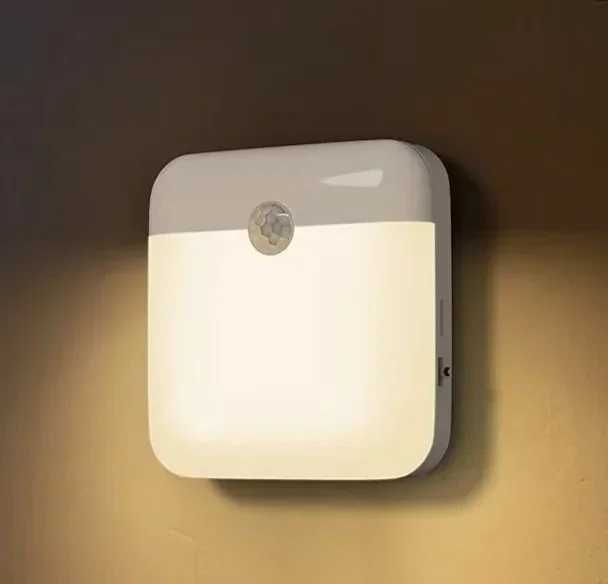 Motion Sensor Night Light, Magnetic Rechargeable Warm White Dual Color, for Bedroom Hallway Stairs Closet Corridor Kitchen
