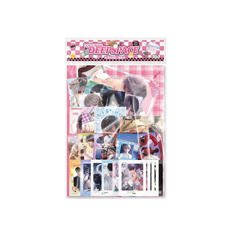 28 قطعة/المجموعة/مجموعة لعبة Love And Deepspace Merch - بطاقة Rafayel Zayne Sylus Caleb LOMO/بطاقة بريدية/إشارة مرجعية/حقيبة هدايا ملصق