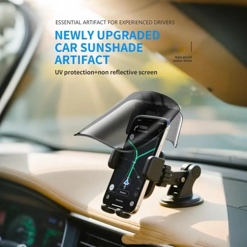 Rainproof Sun Shade Sun Hat Style Phone Mount Universal Adjustable Sun Visor For Outdoor Riding Gear