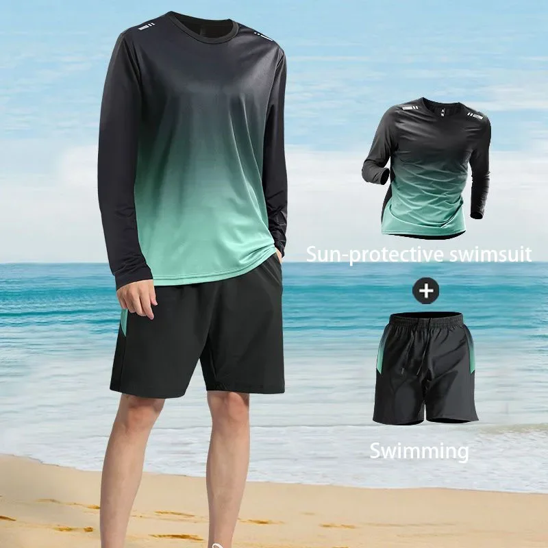 NONE 2025 Men's Long Sleeve Long Pants Swimsuit 6