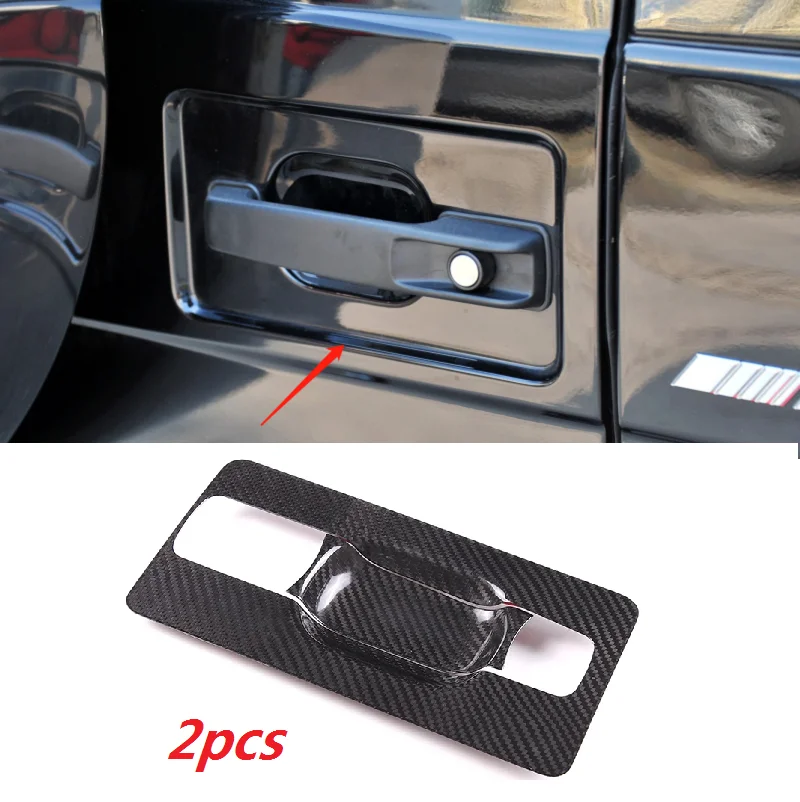 Carbon Fiber Tailgate Handle Base Cover Decoration Car Exterior Accessories For Mercedes Benz G Class W463 G65 G63  2014-2018