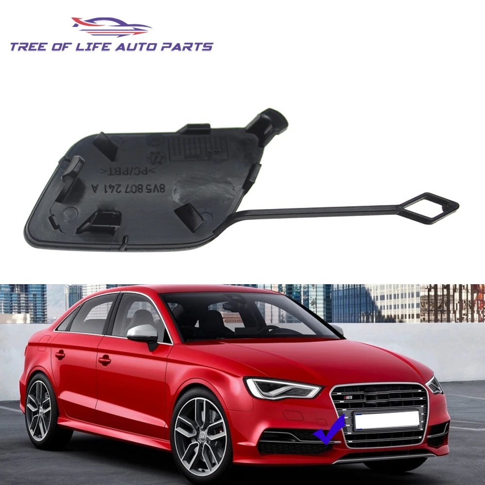 8V5807241AGRU 8V5-807-241A-GRU Unpainted Front Bumper Tow Hook Eye Cover Cap For AUDI A3 S3 Sedan S-LINE 2013-2016 Sport