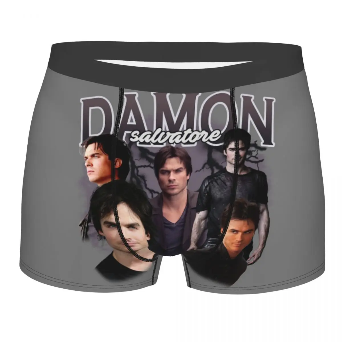 Custom The Vampire Diaries Underwear Men Breathbale Ian Somerhalder Boxer Briefs