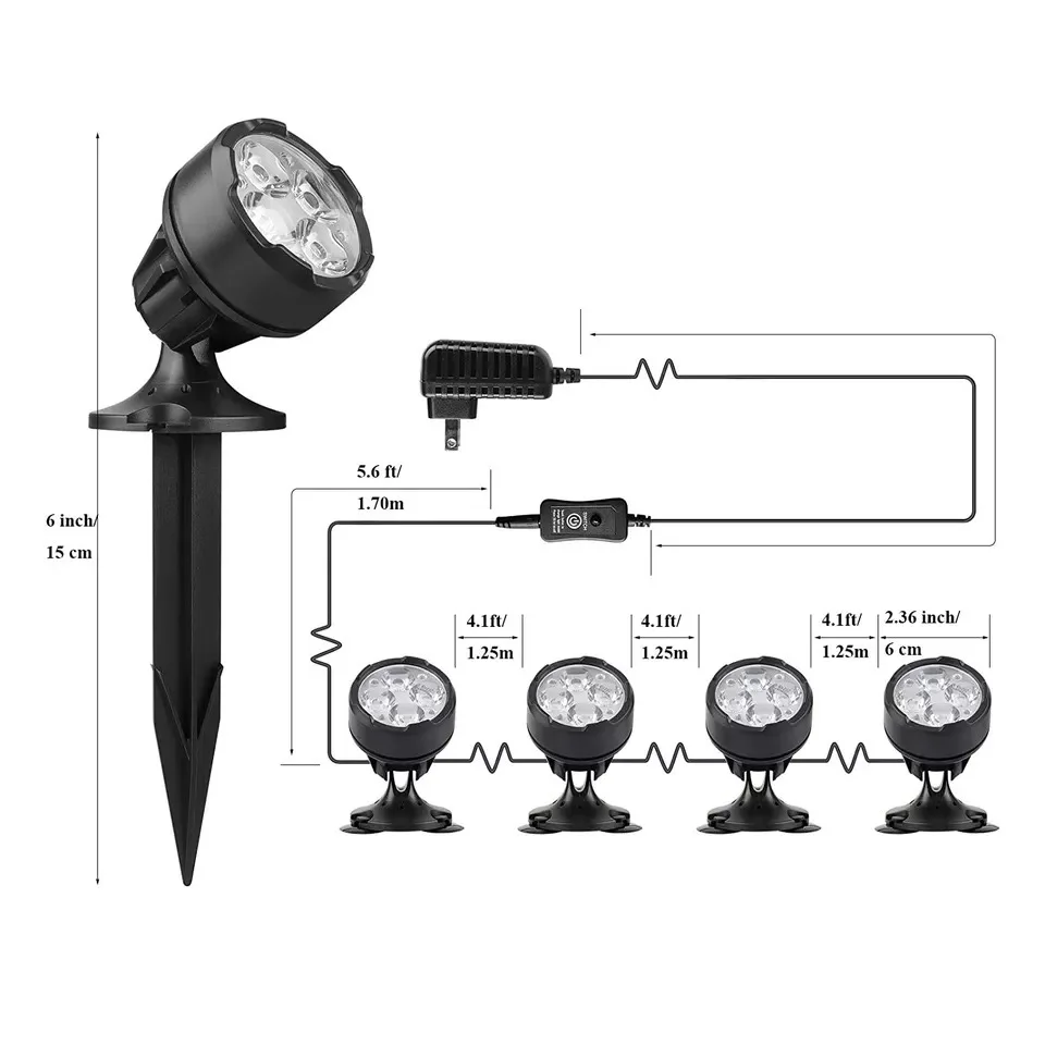 Led Aquarium Pond Lights Multi-Color Fountain spot Light Underwater RGB Remote&APP control w/Timer coral reef Fish tank Lighting