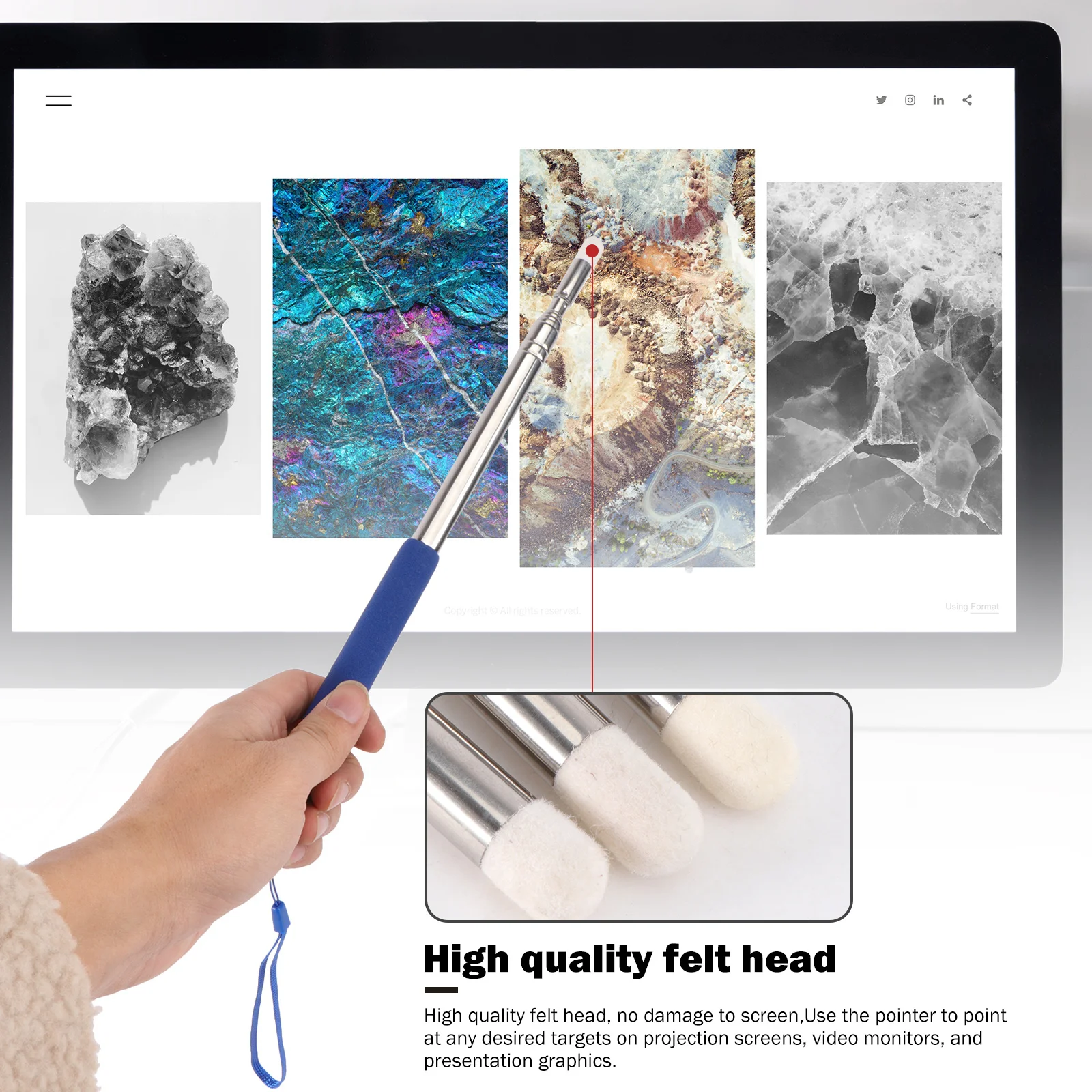 

3pcs Telescopic Teaching Pen Lightweight Pointer For Teachers Students Doctors Engineers Presentations Classroom Whiteboard Use