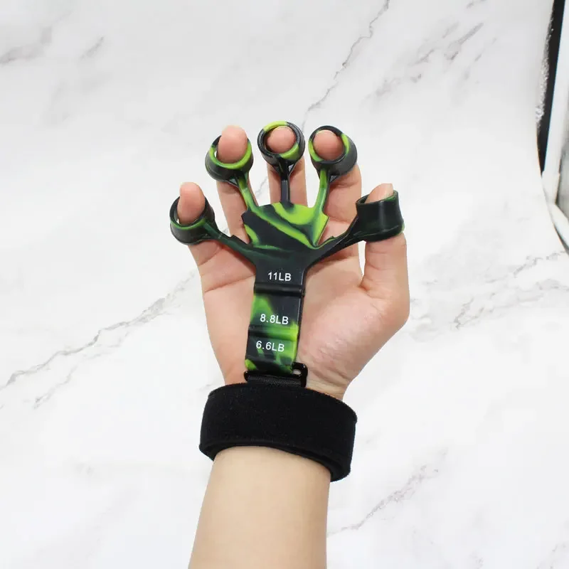 

2PCS Finger Gripper Finger Exerciser Guitar Finger Exerciser 6 Resistant Levels Recovery Physical Tools Hand Strengthener