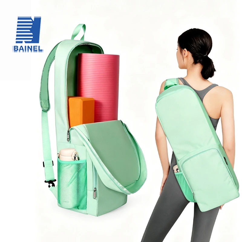 Lightweight Yoga Mat Backpack Large Capacity Waterproof Gym Bag with Mesh Pocket for Yoga Blocks Water Bottle Fitness Travel