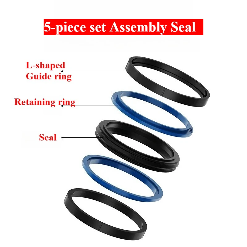 KDAS Combined Oil Seal Piston Seal Ring for: Injection Molding Machines, Presses, Hydraulic Cylinder Drive  20mm~400mm