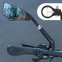 1pc Anti-Glare Handlebar Bike Mirror Bike Rear View Mirror 360 ° Angle Adjustable Ankle Bicycle Mirror For 0-1.97in