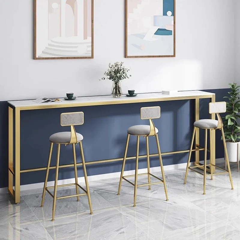 Nordic Marble Bar Table Advanced Originality Tavern Industrial Bar Table Reception Desk Night Club Furniture Mesa Alta FYBT