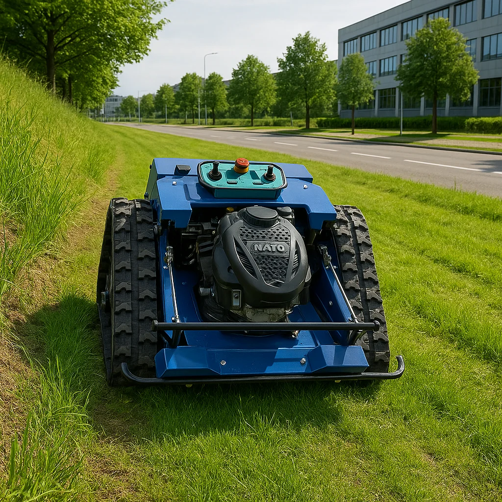 

Индивидуальная гусеничная газонокосилка с дистанционным управлением, одобренная CE, мини-робот-газонокосилка с дистанционным управлением для эффективной резки травы