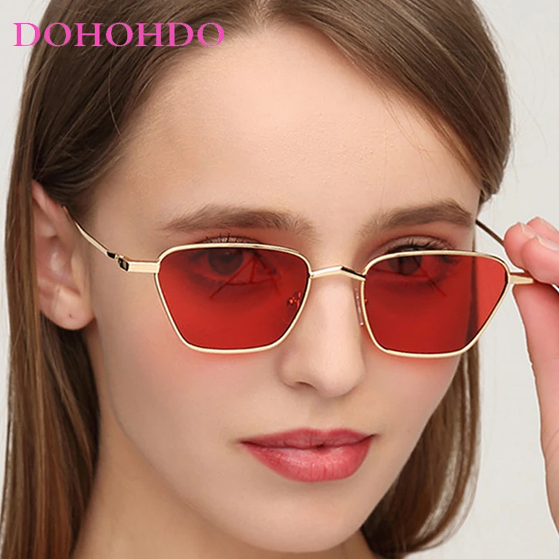 

Luxury Designer Small Irregular Square Sunglasse Women Men Brand Steampunk Metal Frame Sunglasses Men Retro Travel Glasses UV400