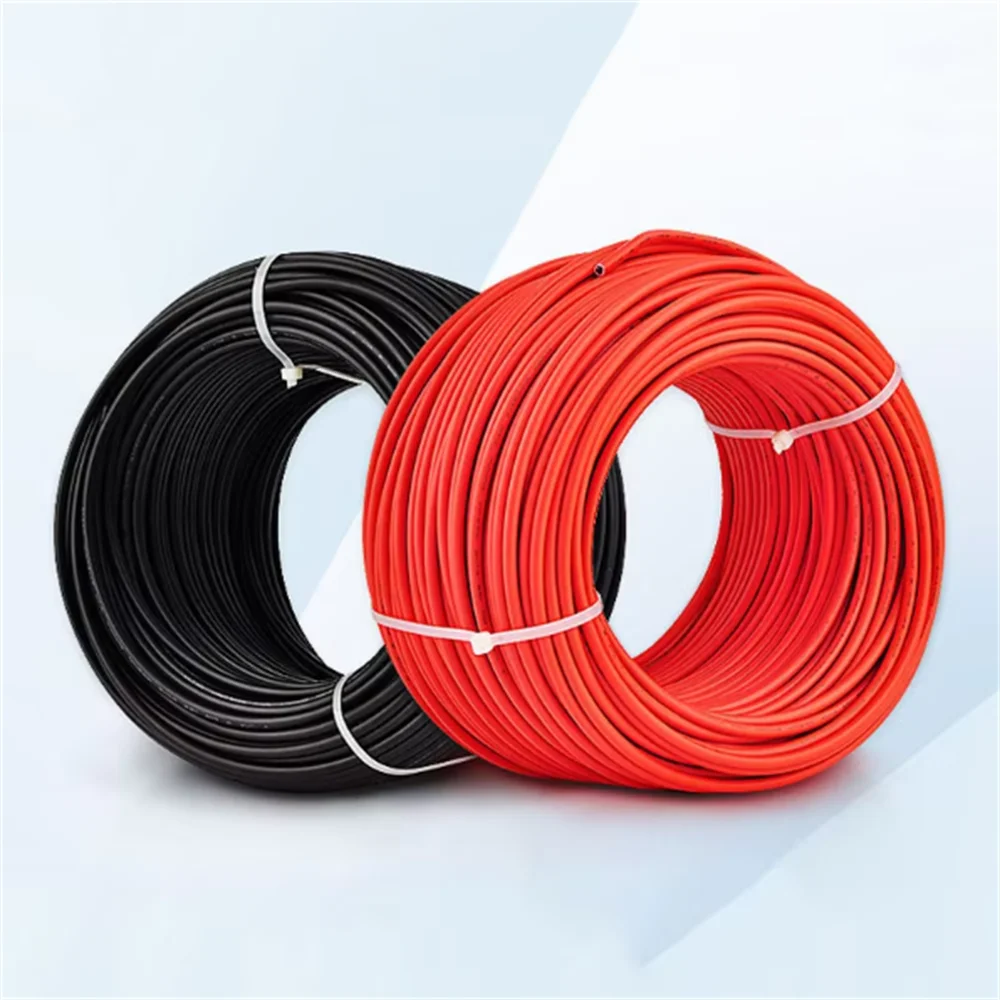 PV1-F 1000V Solar DC Cable Red Black PV Wire 2.5/4/6mm² - High-Quality Photovoltaic System Accessory