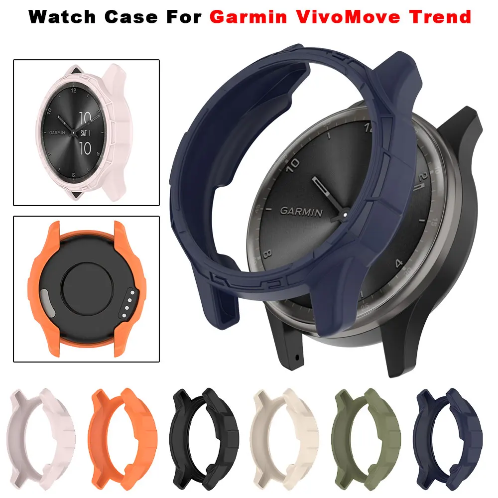 Image of PC-Uhrengehäuse für Garmin VivoMove Trend Cases Bumper Rundumschale Schutzhülle Garmin VivoMove Trend Smart Accessories