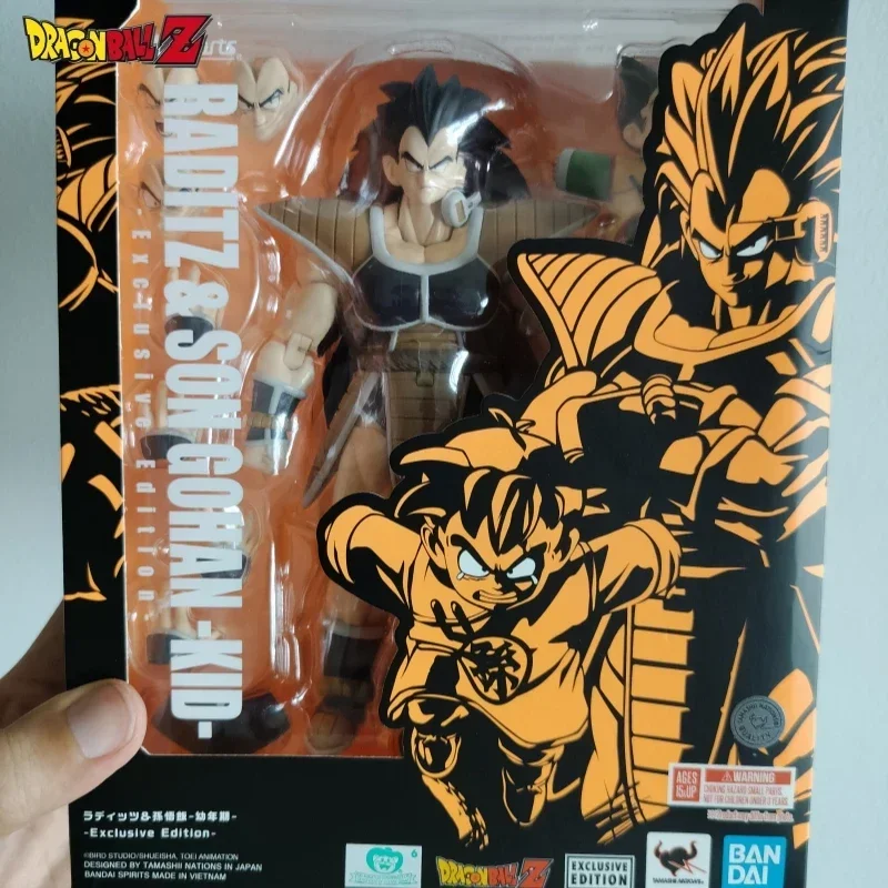 Bandai Original S.H.Figuarts Dragon Ball Z Raditz & Son Gohan Kid Exclusive Edition Ver. Pvc Anime Action Figures Model Toy Gift