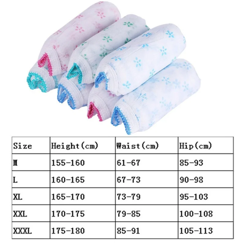 7PCS/set Women Disposable Cotton Underwear Travelling Postpartum Panties Menstrual Period Underpants Underwear Pregnancy Panties