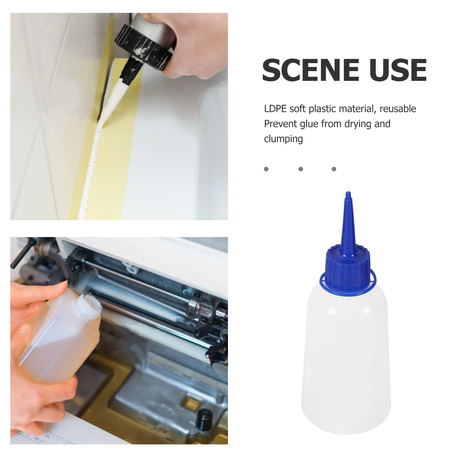 10 Pcs Squeeze Bottles with Fine Tip Portable Glue Pointed Plastic for Paint Application Mini