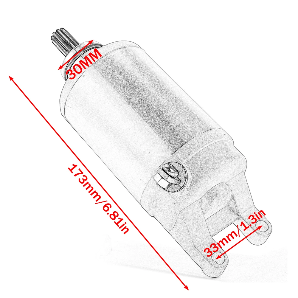 SC 150 250 Engine Starter Motor For Kawasaki SC150 Epsilon / SC250 Epsilon 2002 2004 2005 2006 21163-S001