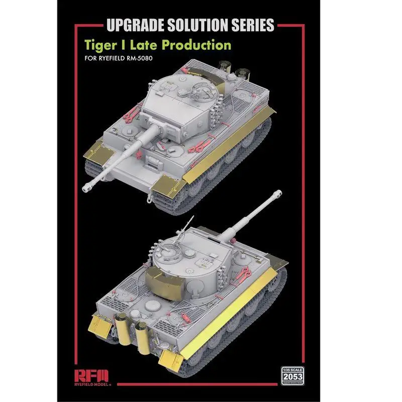 

RYEFIELD RFM RM-2053 1/35 Scale Upgrade Set For Tiger I Late Production (For RM-5080) - Upgrade Detail Set