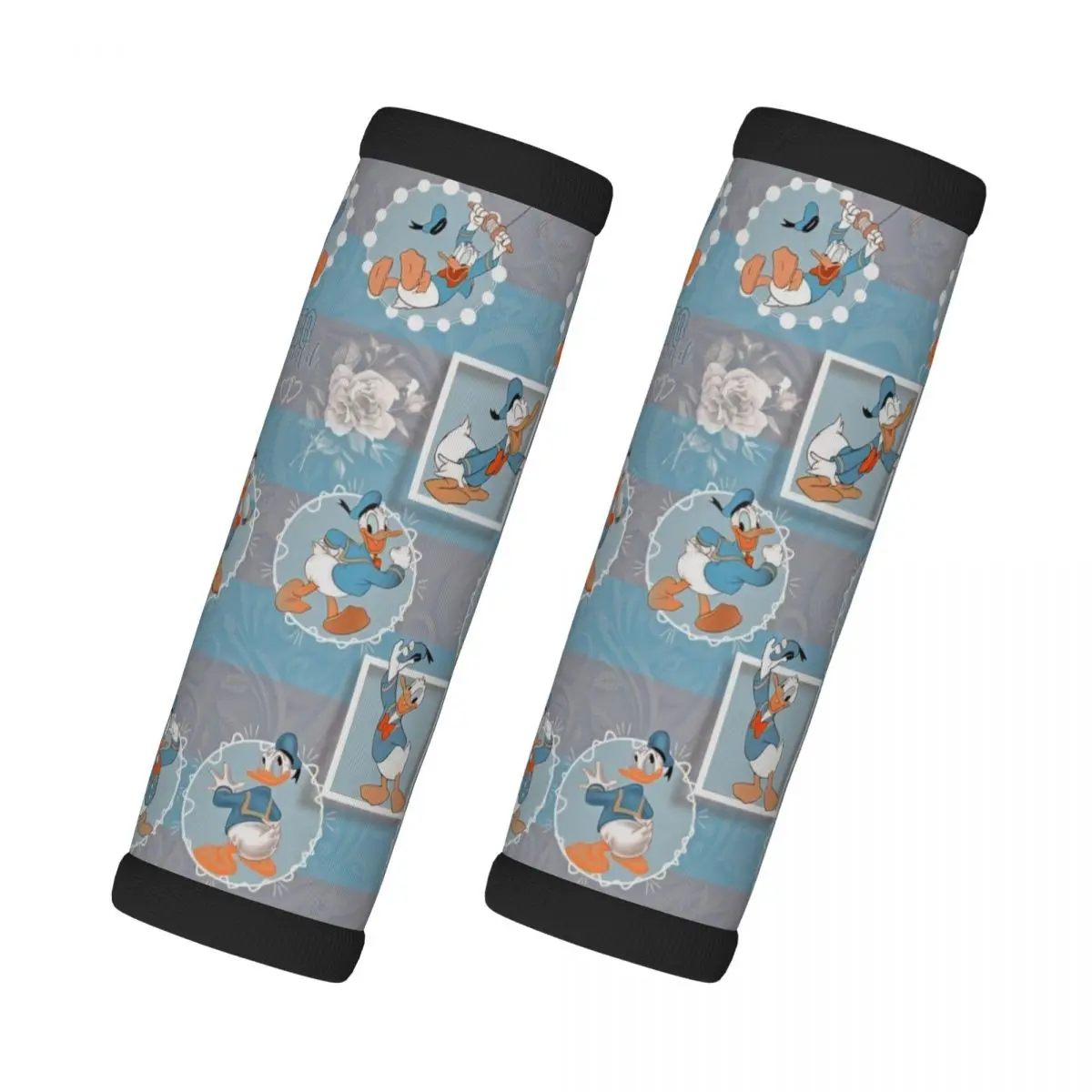 

Custom Donald Duck Luggage Handles Wrap Grips 2 Pcs Neoprene Suitcases Luggage Travel Accessories For Backpack Shoulder Pad
