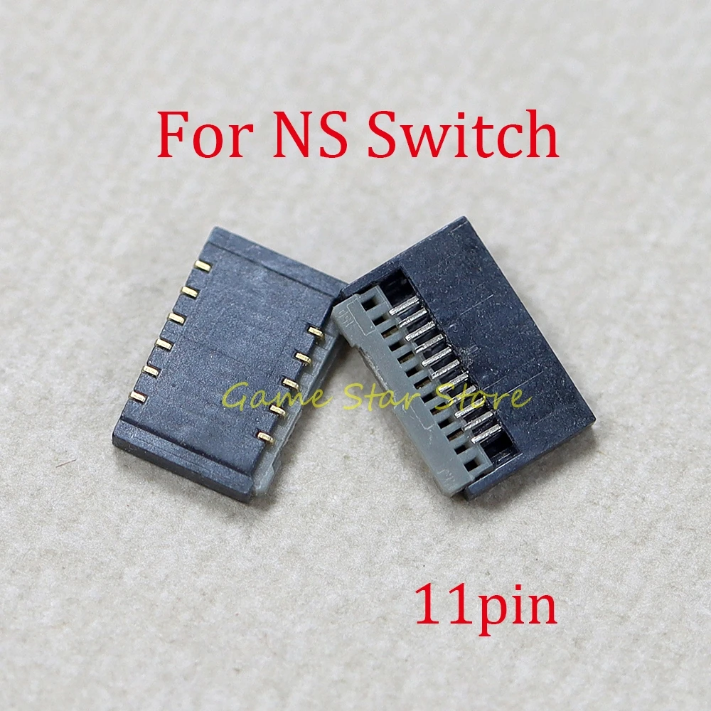 2 peças porta de conector deslizante ferroviário para nintendo switch 11 pinos soquete de trilho deslizante acessórios de jogos