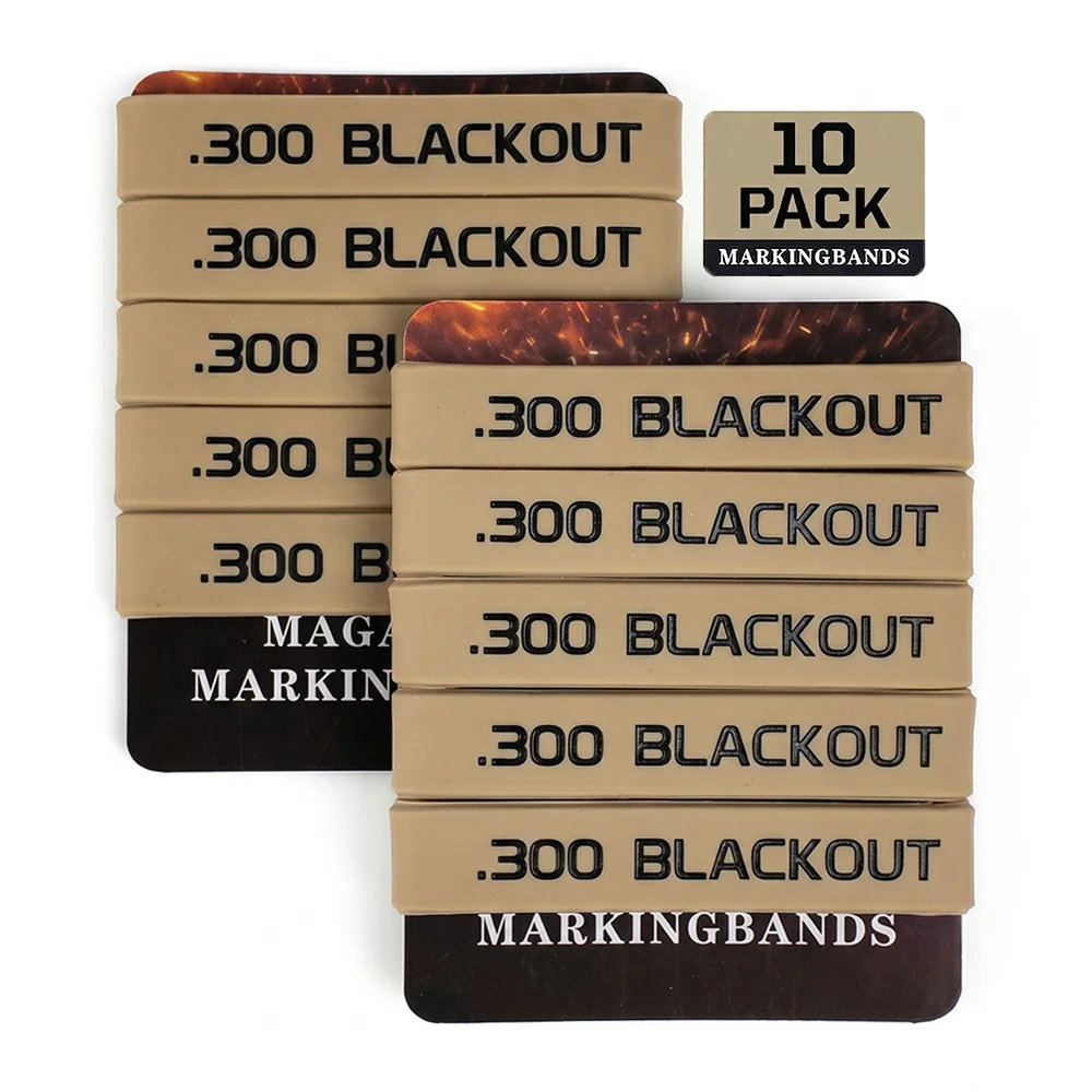 

10pcs 300 Blackout Mag Bands Tactical Silicone Marking Ring for 300BLK Magazine Identification AR15 Ammo Safety Accessories