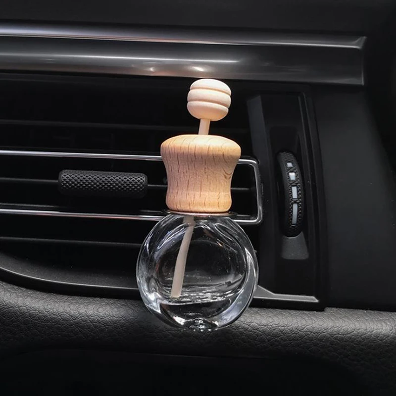 Air Freshener Perfume Bottle Pendant Essential Oils Car Hanging Glass Clips Car air outlet perfume bottle clip