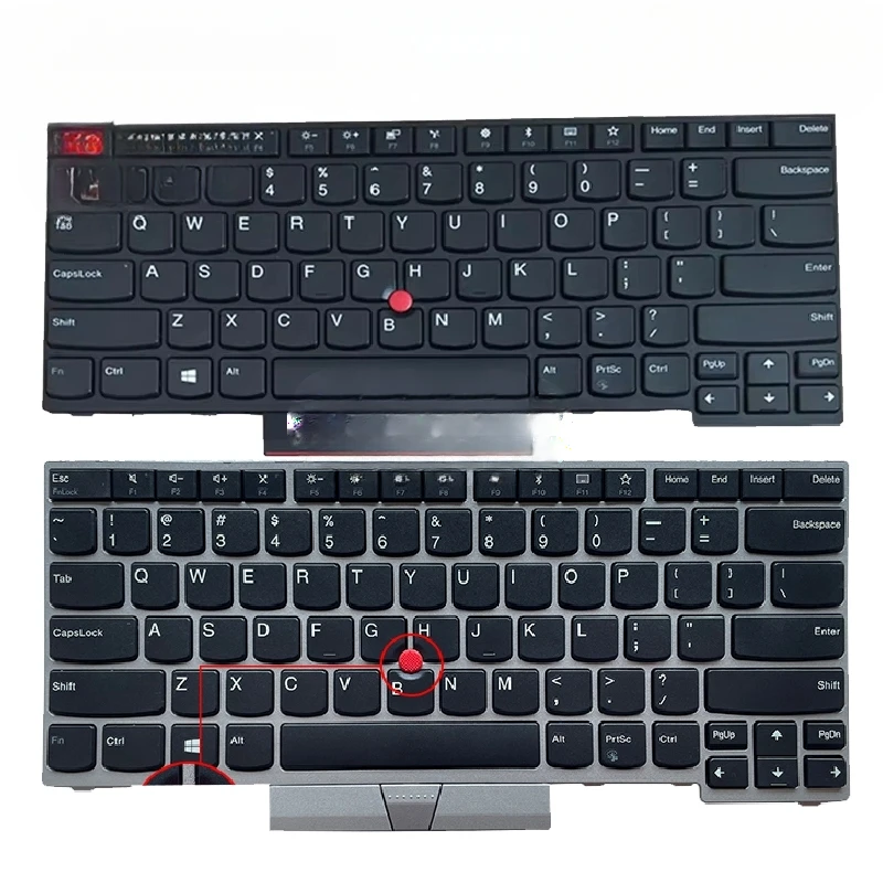 

Клавиатура для ноутбука HC US/RU/SP/BR/JP для Lenovo E480 E485 E490 E490S E495 L380 L390 L480 L490 R480 R490 T480S T490 T495 T14 P14S