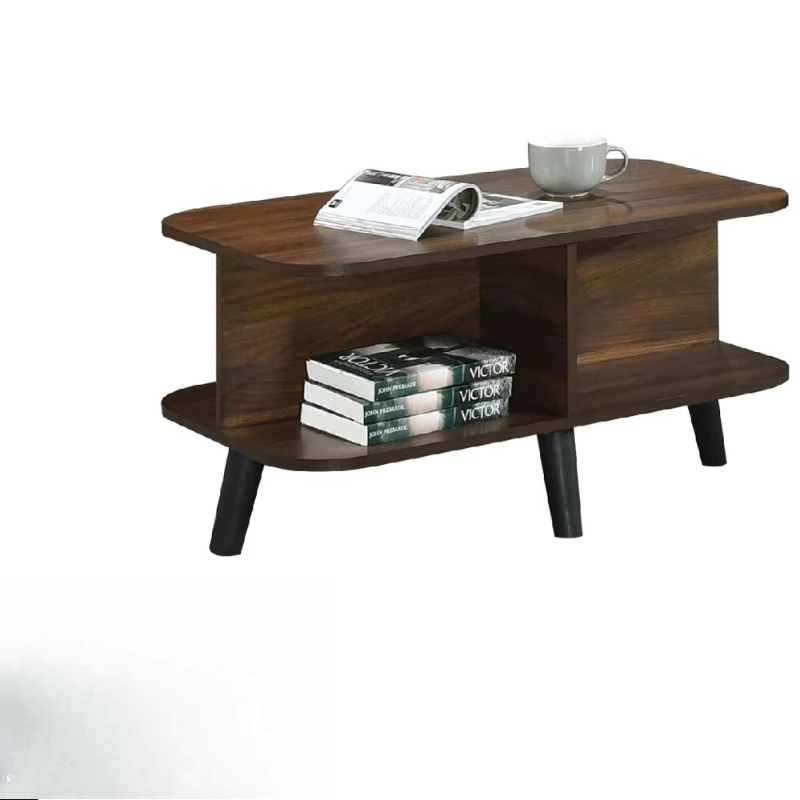 

Solid coffee table modern rubber wood plywood storage high durability design home office showroom