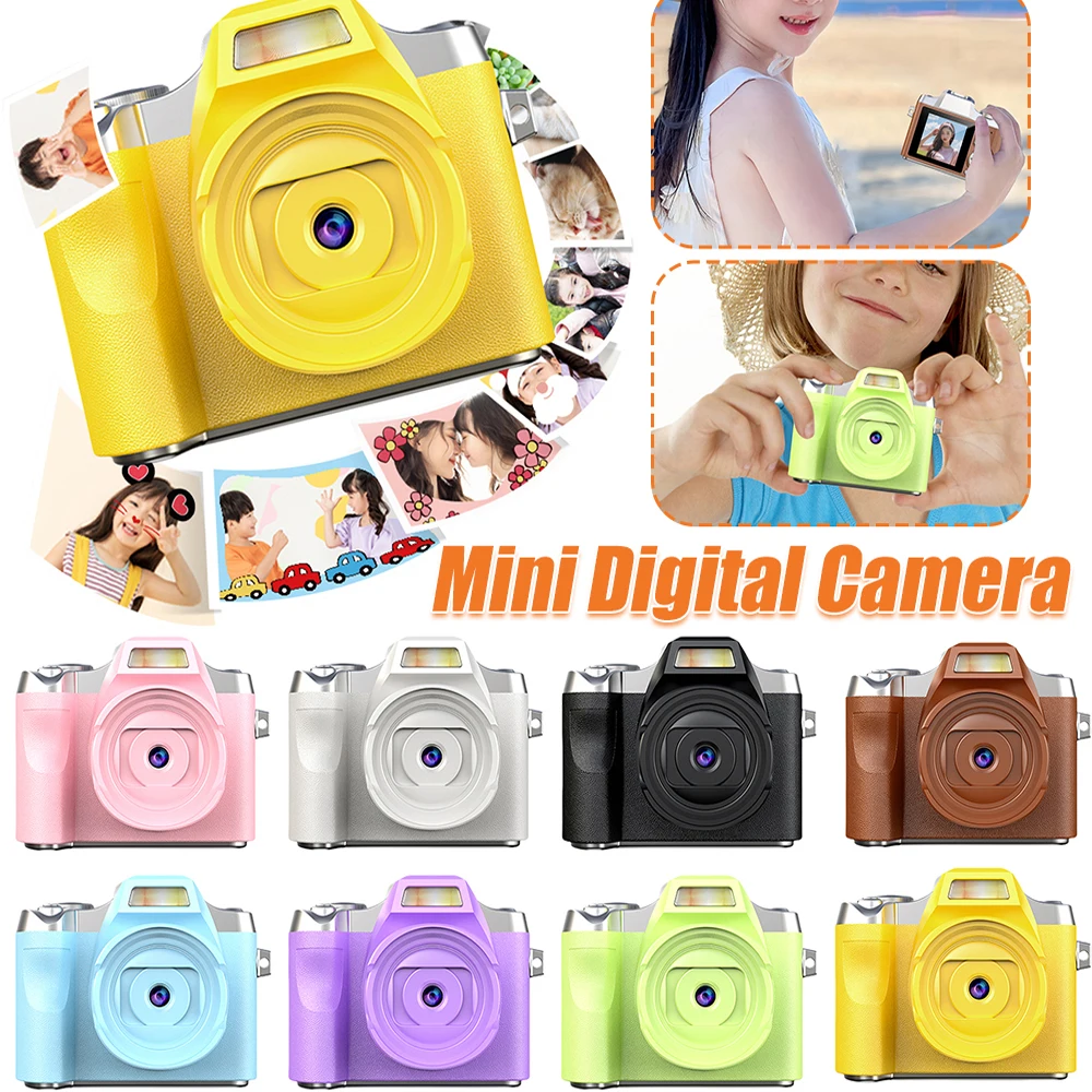 Mini Digital Camera 64MP 1080P Portable CCD Camera Video Recorder Vlogging Camera for Beginner Level Novice Camera Accessory