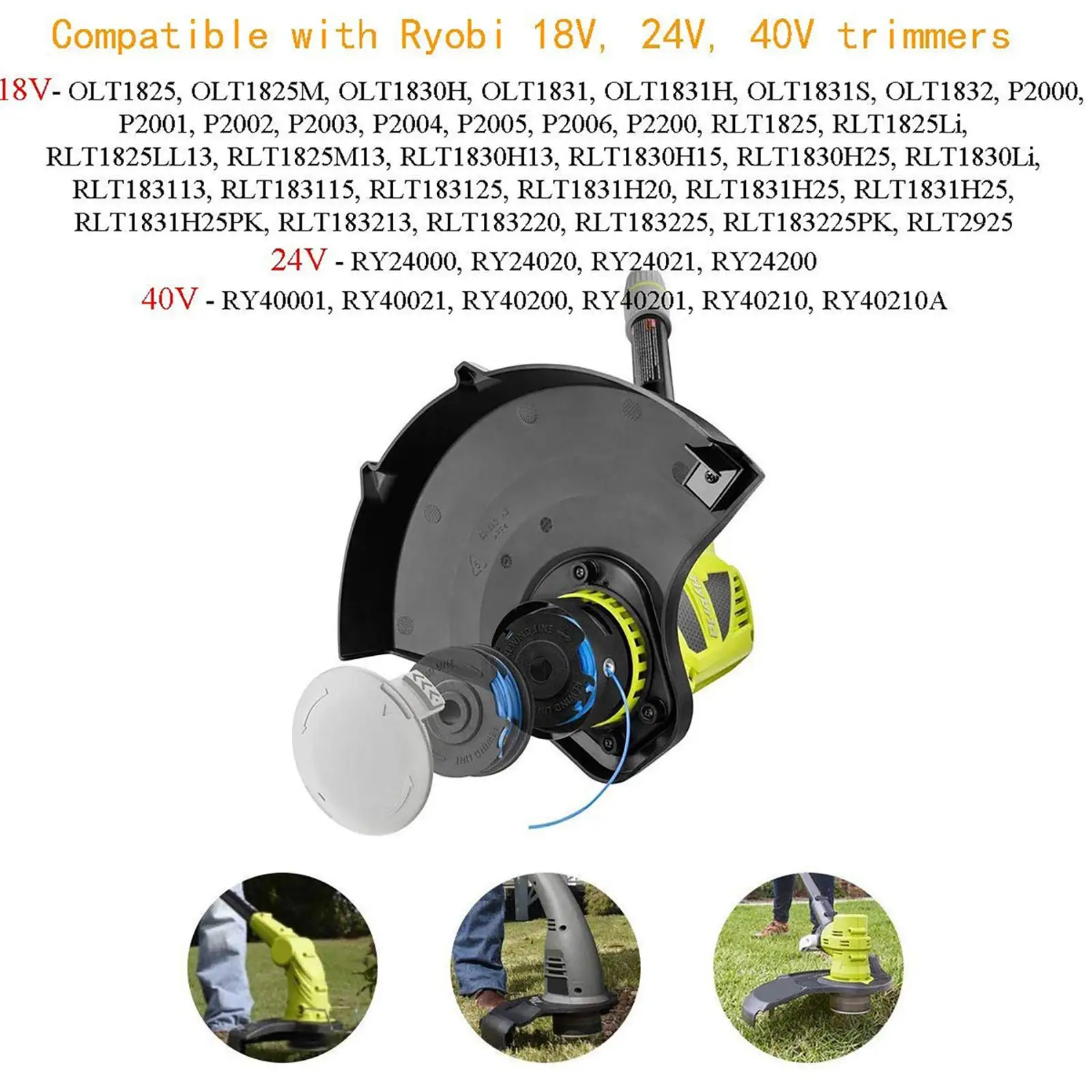 11ft Line Spool with Spool Mowing Line Cover 14Rl3V/24V/404 5 6 Ry24021 Ry24021 Ry24200 21 Ry40200 Accessories