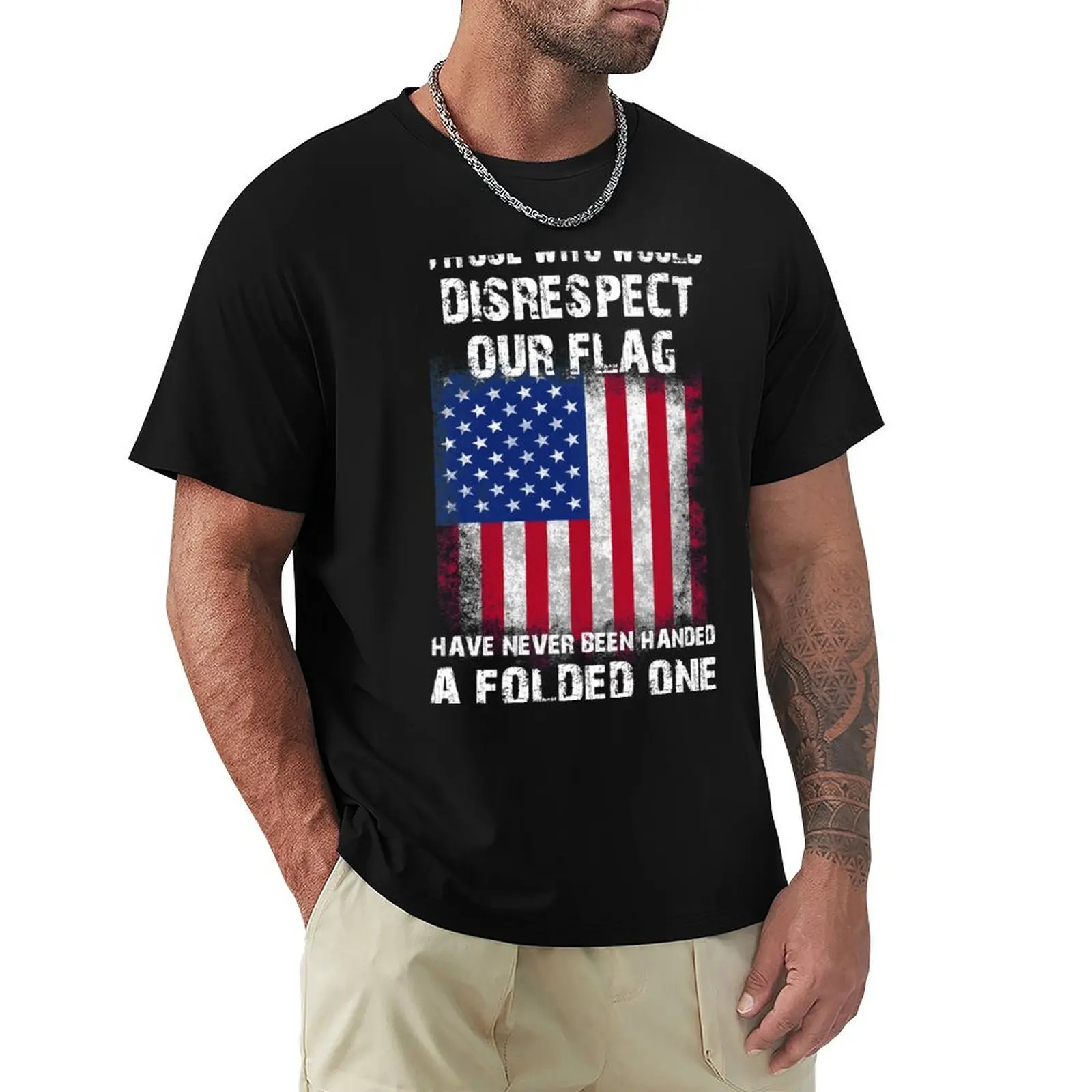 DISRESPECT OUR FLAG T-Shirt anime tshirt Blouse tops shirts graphic tee men