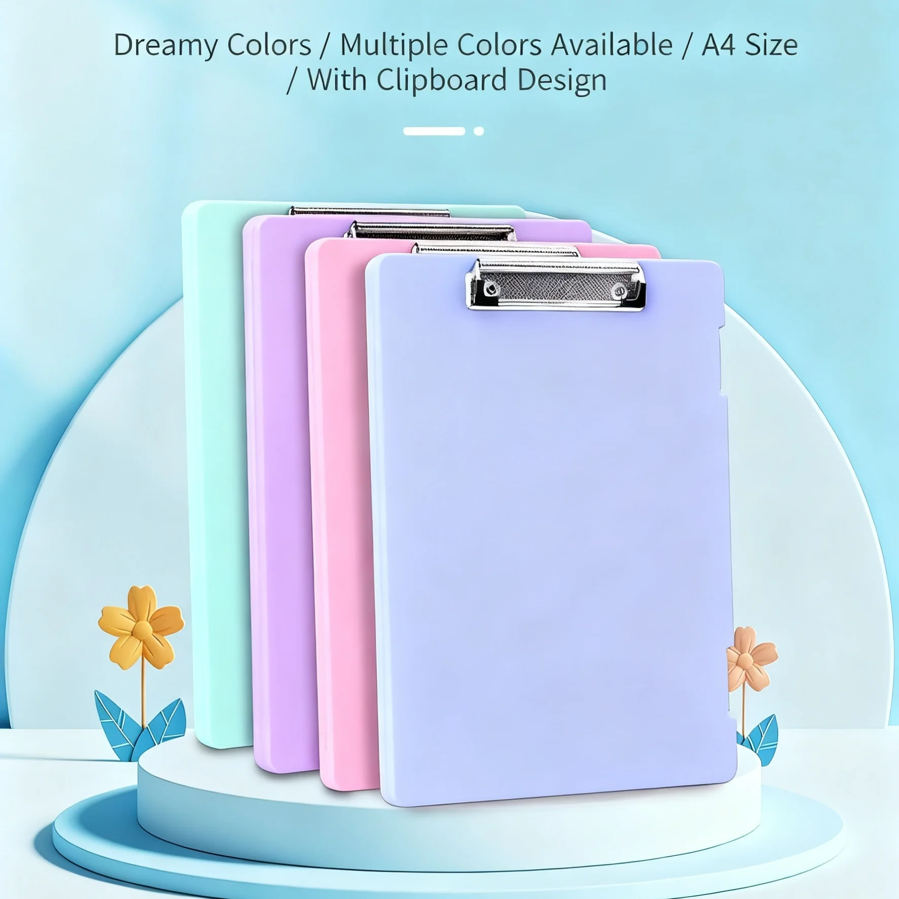 Ins-Style Morandi Color Series Storage Two-In-One Folder Pad A4 Transparent Document Box Writing Clipboard