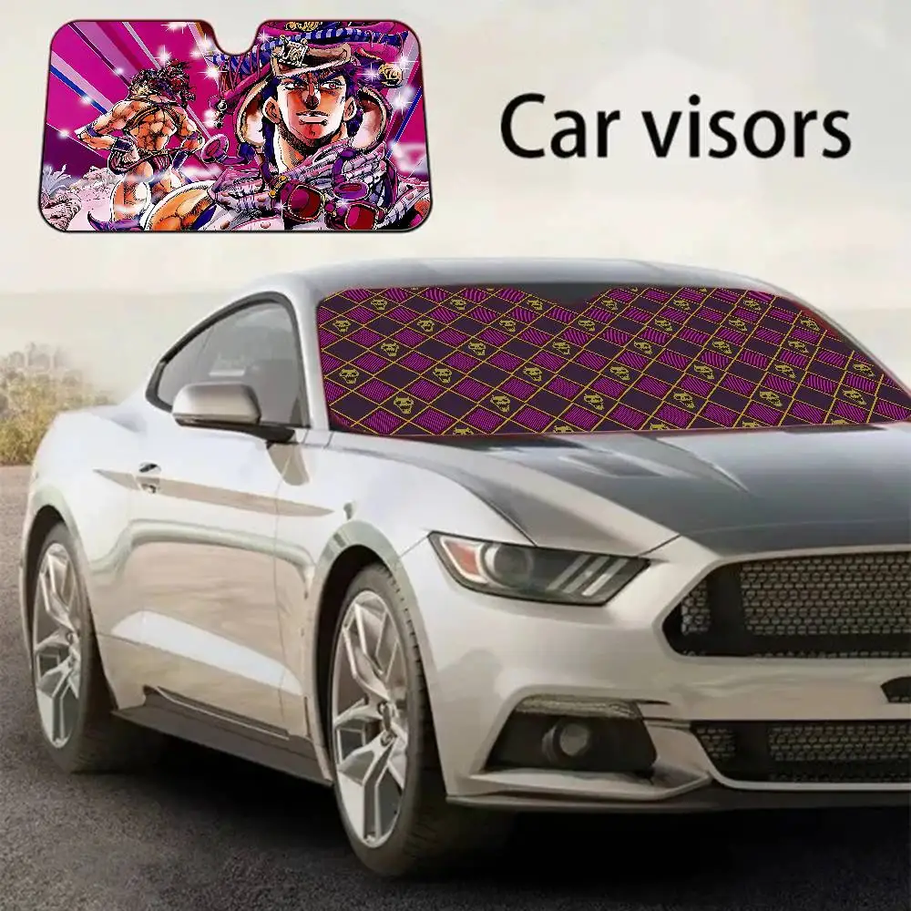 

Anime JoJos Bizarre Adventure Car Solar Protection Windshield Sunshade Car Window Windscreen Cover Sun Shade Auto Sun Visor