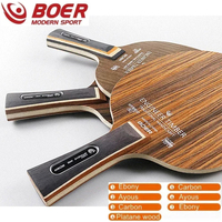 BOER Engineer Table Tennis Board Blade Base 5 Ply Pong Blade Paddle Bottom Plate FL & CS Table Tennis Racket Pong Bat Equipment