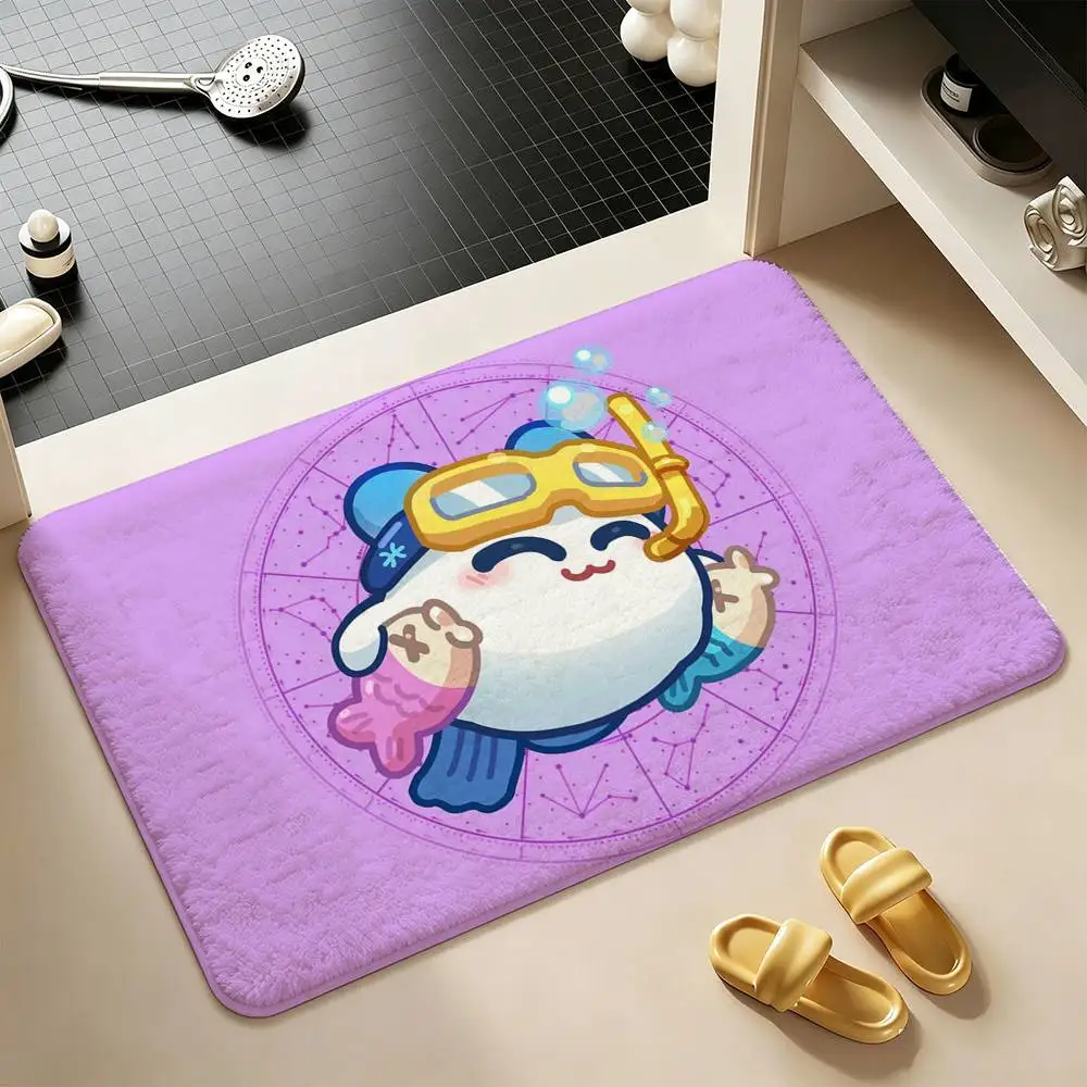 The twelve zodiac signs  Shower Room Small Carpet Floor Mat  Absorbent Foot Mat Decorative Mat Soft and Comfortable