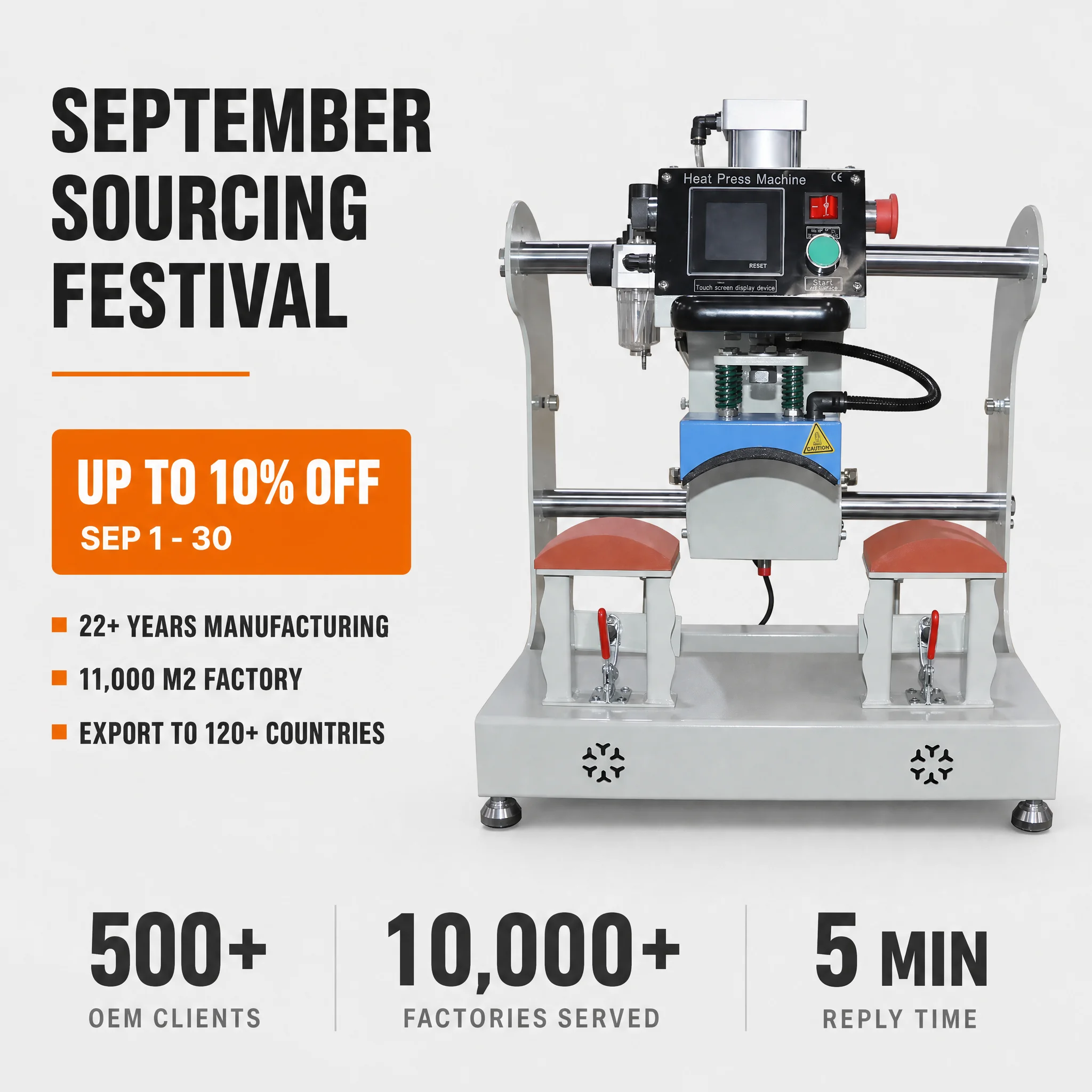 Dual Station Heat Press Machine Pneumatic Auto Open Semi-Automatic Fabric Travel C.A.P Hat Logo/Tag Digital Printing for Cap