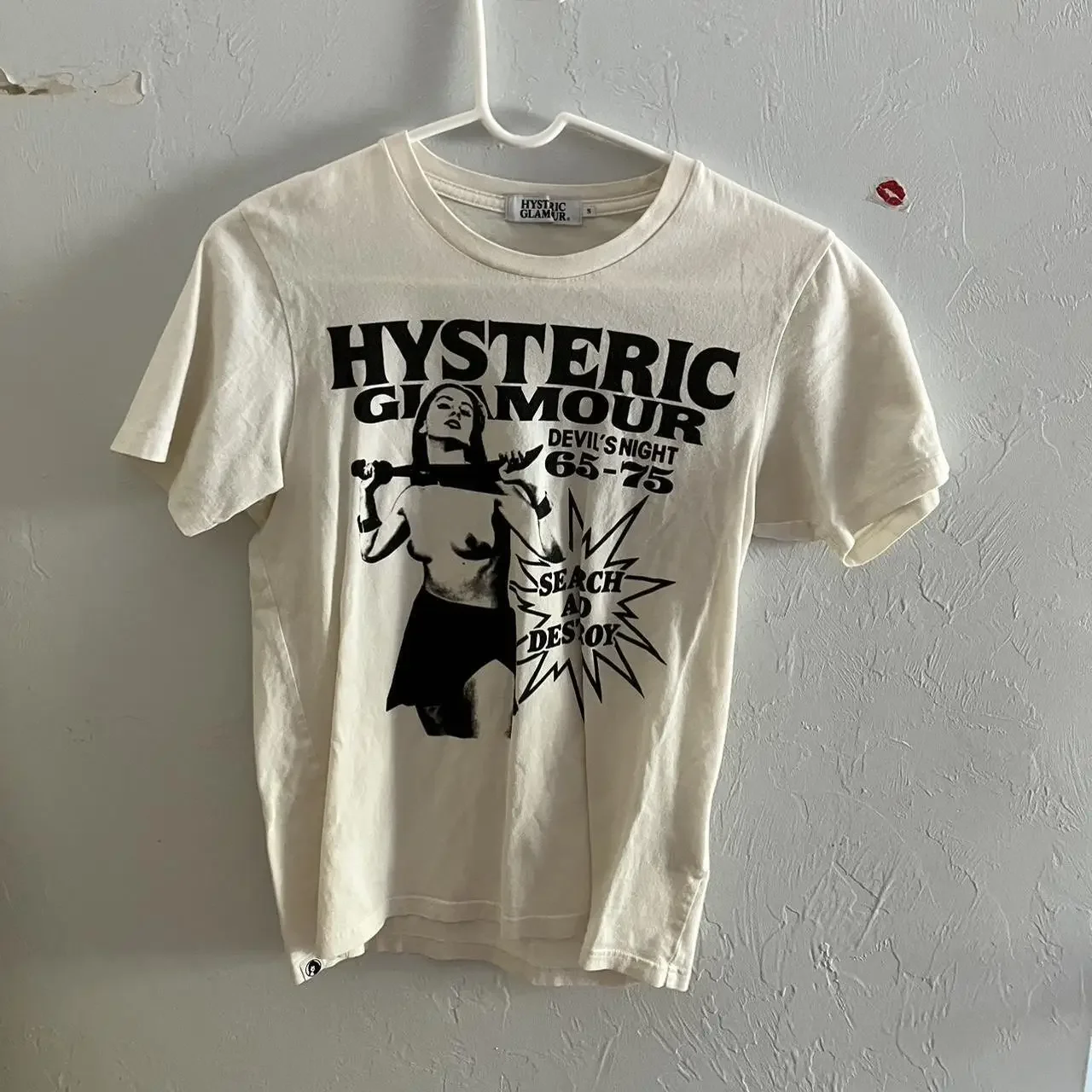 Hysteric Glamour “search and destroy” Devil Night T shirt classic tee NH2795