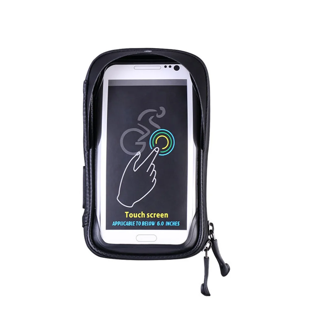 

Bike Phone Bag 6 Inch Waterproof Handlebar Mount With Tpu For Cycling Road Bike Frame Storage Bag