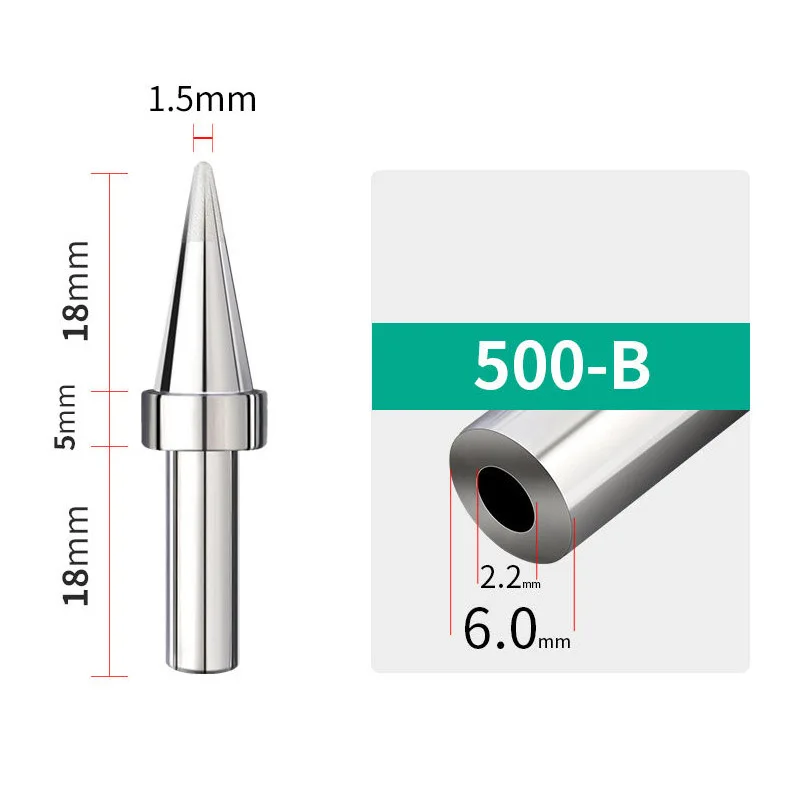 150W Soldering Iron Round Tip I/2B/P High-Frequency Solder Sharp Head 500 Series Lead-Free 205H Station Internal Heat Accessory