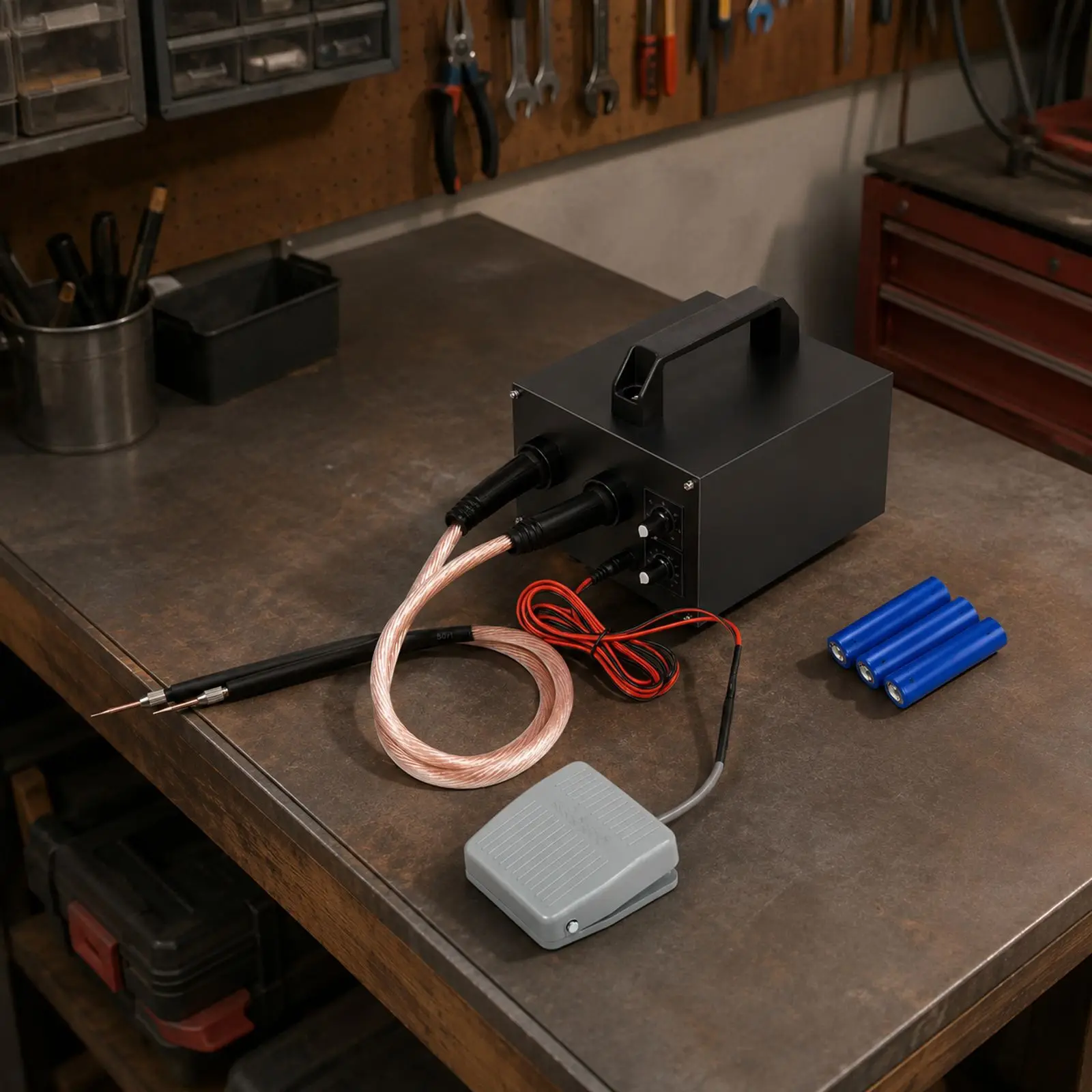 1600A 6700W Batterie-Punktschweißgerät 40-100A Einstellbarer Strom 0-100s Pulsschweißwerkzeug für 18650 Batteriepack-Montage EV Powerbank Laptop-Akku Vernickelter Stahl 0,25mm Edelstahl 0,3mm Schweißen – Detail 9