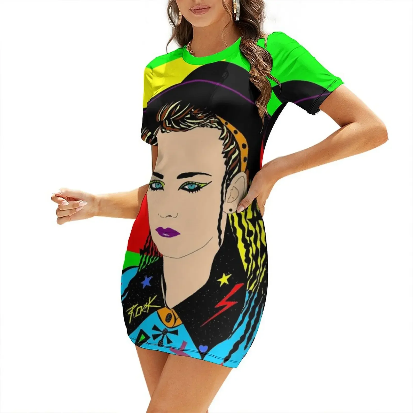 

80 PLUS Short-Sleeved Dress Woman clothes womens dress women dress women's fashion dresses