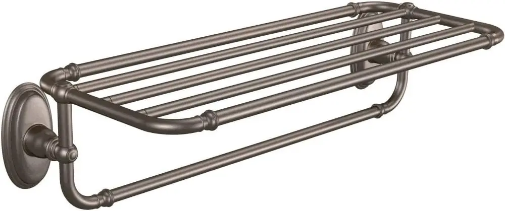 26.8-Inch W x 9.60-Inch D Hotel Towel Bathroom Shelf, Oil Rubbed Bronze