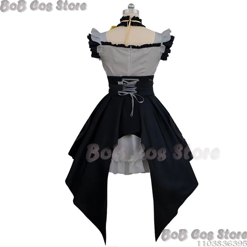 Iochi Mari Game Blue Archive Cosplay Costume Lolita Dress Black Uniform Wig Ears Hairband Women Halloween Roleplay Customized