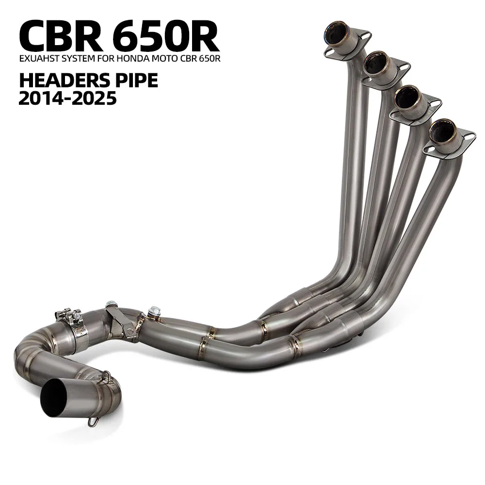 

For Honda CBR650 CBR650R CBR650F 2014-2025 years Street Bike Escape Titanium Manifold CB650R Exhaust Front Link Pipe 51MM Kit