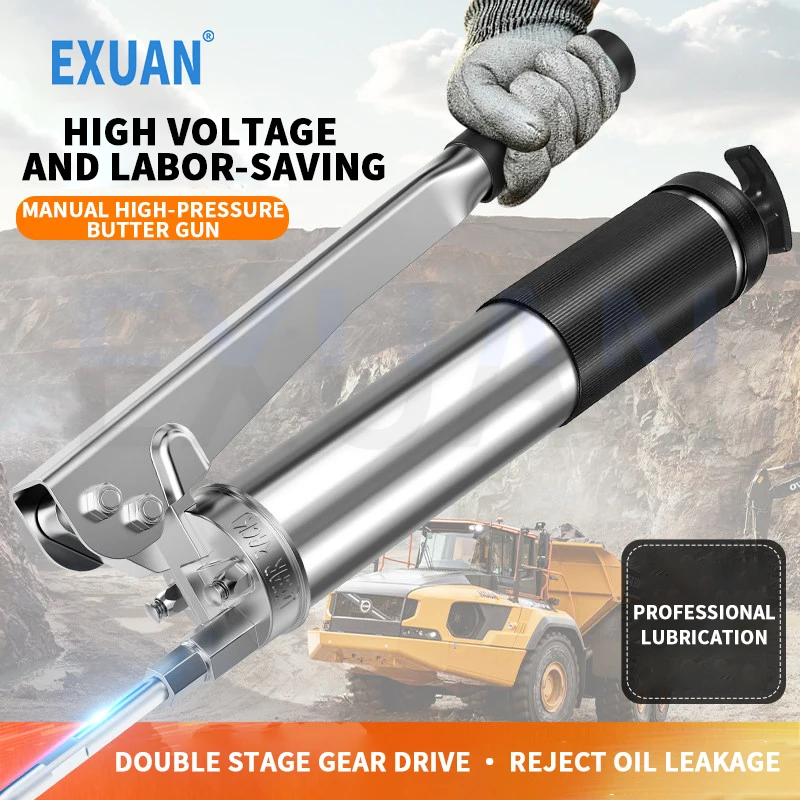 

600CC/800CC/900CC Manual Industrial High-Pressure Grease Gun Single Double Pressure Rod Oil Injector Excavator Car Grease Gun