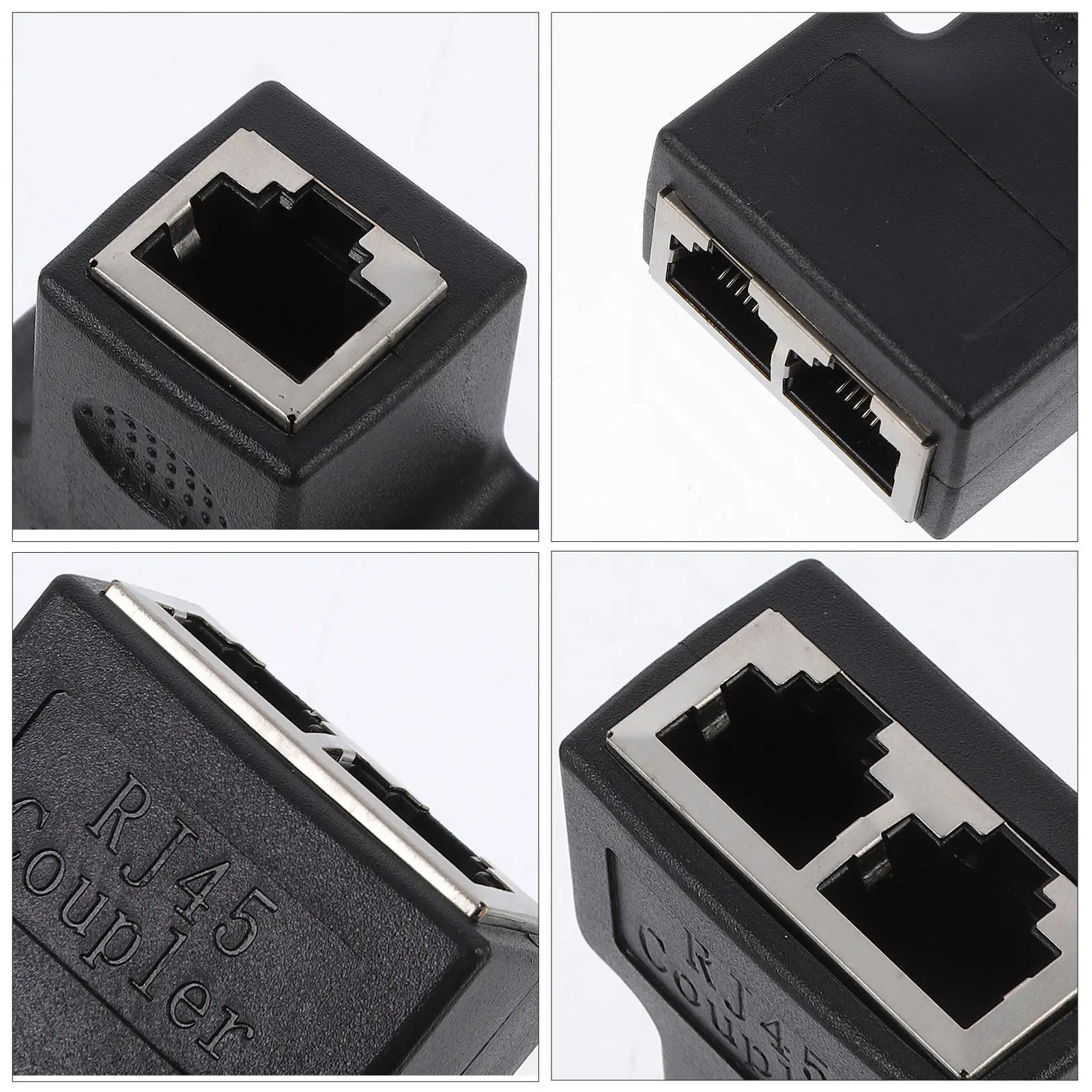 2Pcs Ethernet Splitter Plug Rj45 1 to 2 Port Adapter Solves Short Cable Issues Converts One Rj45 Port Into Two Outputs