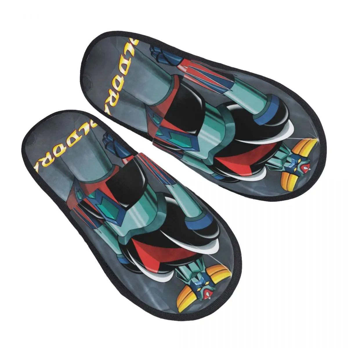 Memory Foam Slippers Women Cozy Warm Anime UFO Robot Goldrake House Slippers