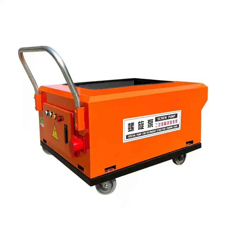 High Efficiency Spiral Feeding Machine 50L Secondary Structure Concrete Conveying Pump Small Ground Electric Motor Pump