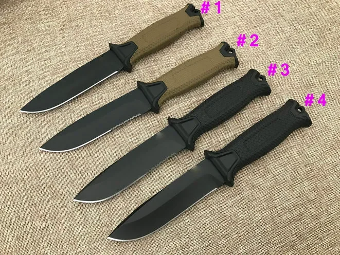 

G1500 Survival Knife Black Titanium Drop Point Blade Outdoor Camping Hiking Hunting Tactical Tool Self-defense Combat Knife